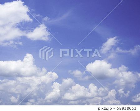 White clouds in the blue sky 58938053