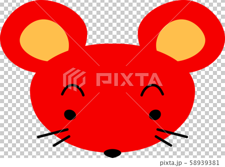 Mouse face character new year's place cute mascot 58939381