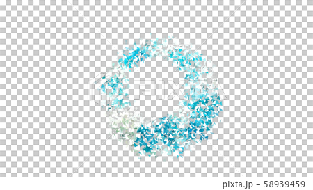 CGパーティクル 輪になって広がるトライアングルの紙吹雪 CGパーティクル 輪になって広がるトライアングルの紙吹雪 58939459