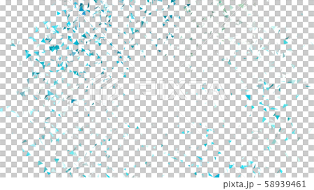 CGパーティクル　輪になって広がるトライアングルの紙吹雪 58939461