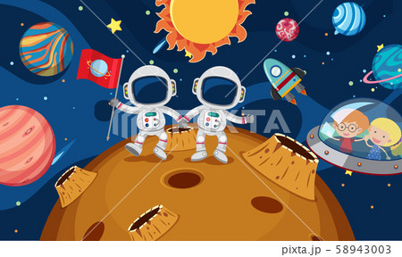 Two Astronaut Explore the Planet Two Astronaut Explore the Planet 58943003