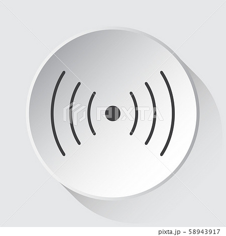 sound symbol - simple gray icon on white button sound symbol - simple gray icon on white button 58943917