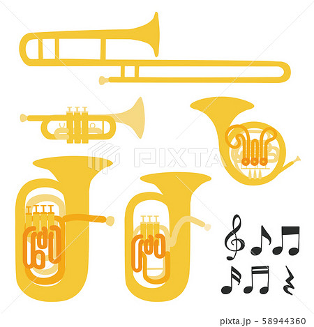 Vector Illustration Of Brass Instruments Stock Illustration