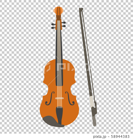 ヴァイオリンのベクターイラスト オーケストラ ブラスバンド 吹奏楽部 音楽のイラスト素材 5443