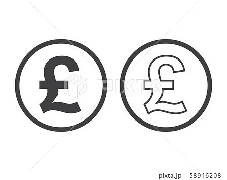 pound currency symbol. Vector illustration isolated on white 58946208