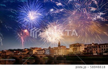 fireworks over Florence New Year destination fireworks over Florence New Year destination 58946618