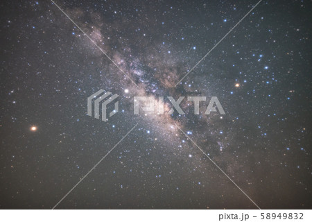天の川　星空　沖縄　宮古島　離島　天体　火星　七夕　写真素材　広告 58949832
