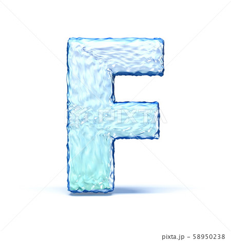 Ice crystal font letter F 3D Ice crystal font letter F 3D 58950238