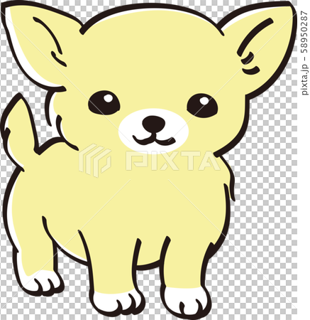 チワワ カラー かわいい 子犬 人気 犬のイラスト素材 58950287 Pixta