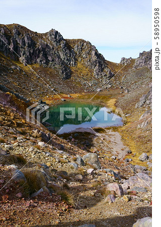 焼岳 たけだけ 登山 トレッキング 山岳 長野 長野県 北アルプス アルプス 山 自然 風景 絶景 の写真素材