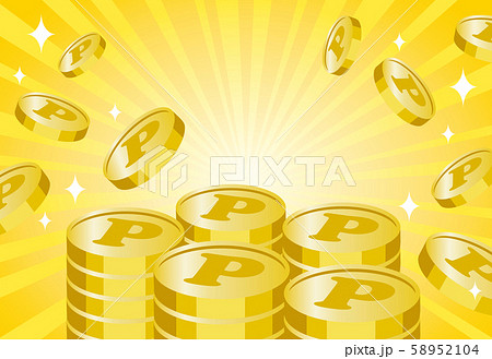 貯まるコインの背景イメージ 58952104