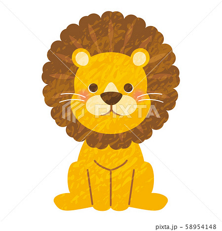 ライオンのイラストのイラスト素材