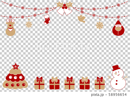 シンプルなクリスマスフレームのイラスト素材 [58956654] - PIXTA