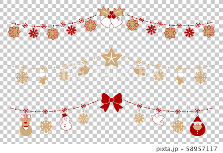シンプルなクリスマス飾りのイラスト素材