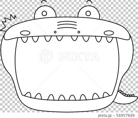 Cat white board frame frame cute illustration 58957689