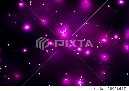 cold white led string lights purple background 58958647