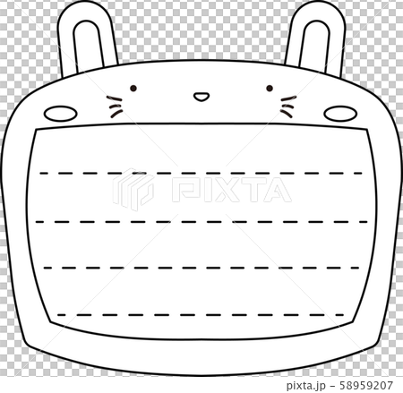 猫 メモ帳 フレーム 枠 かわいい イラスト 掲示板のイラスト素材 5597
