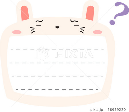 猫 メモ帳 フレーム 枠 かわいい イラスト 掲示板のイラスト素材 5592