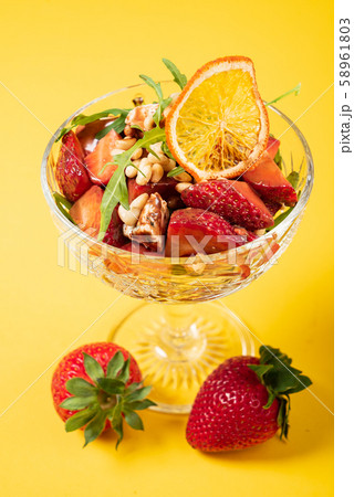 strawberry dessert in the bowl strawberry dessert in the bowl 58961803
