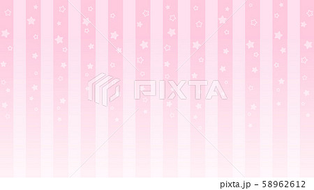 縦シマストライプ 星入りグラデーション背景 ピンクのイラスト素材