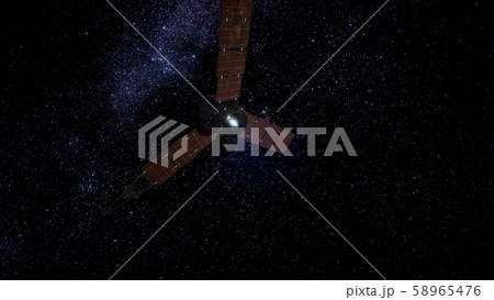 Juno sattelite orbiting Jupiter Juno sattelite orbiting Jupiter 58965476