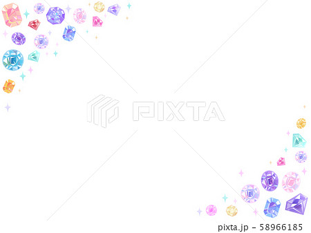 宝石 フレームのイラスト素材