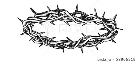 Crown Of Thorns Religious Symbol Vintage Vector Crown Of Thorns Religious Symbol Vintage Vector 58966519