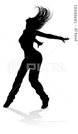 Street Dance Dancer Silhouetteのイラスト素材