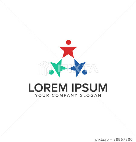 star people education Logo design concept template 58967200