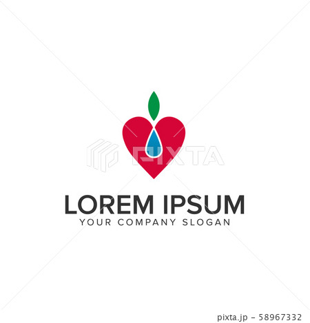 love nature fruit Logo design concept template 58967332