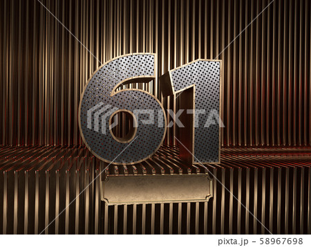 number 61 with small holes number 61 with small holes 58967698