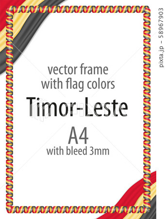Frame and border of ribbon with the colors of the Frame and border of ribbon with the colors of the 58967903