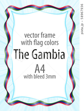 Frame and border of ribbon with the colors of the Frame and border of ribbon with the colors of the 58967936