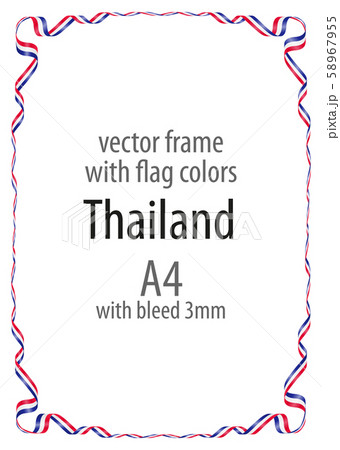 Frame and border of ribbon with the colors of the 58967955