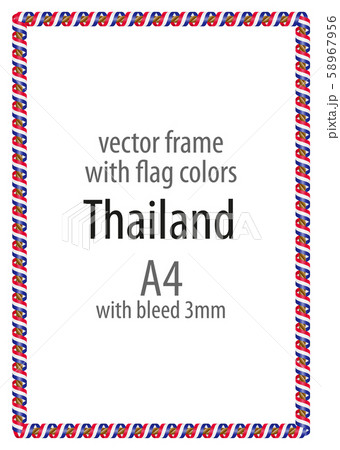 Frame and border of ribbon with the colors of the 58967956