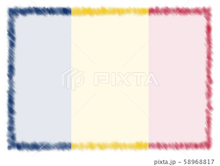 Border made with Chad national flag. 58968817