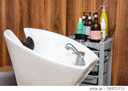 Hairdresser's workplace. Modern beauty salon. Hair Hairdresser's workplace. Modern beauty salon. Hair 58972732