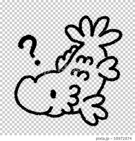 Hand-drawn style illustration (? Mark _ line only) Hand-drawn style illustration (? Mark _ line only) 58972874