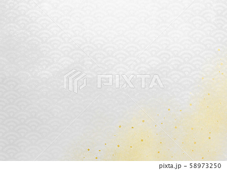 青海波　金箔　金粉　きらめき　（背景素材） 58973250