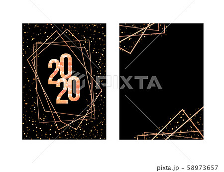 Elegant holiday new year invitations with 2020 numbers. Elegant holiday new year invitations with 2020 numbers. 58973657