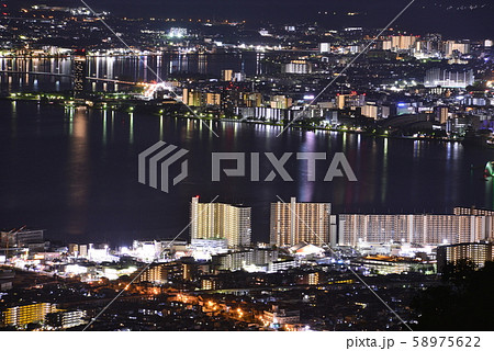 【滋賀県】大津市街地の夜景 58975622
