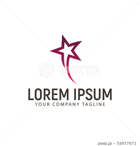 Fly star Logo design concept template 58977071
