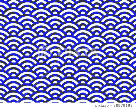 Japanese design gold wave pattern  58979195