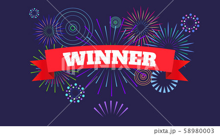 Winner banner, victory poster.  58980003