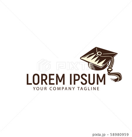 toga cap logo design concept template 58980959