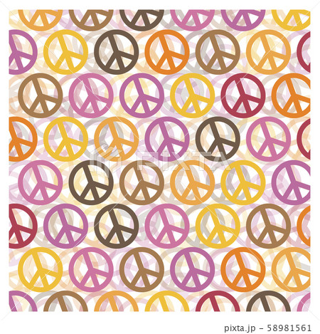 Patterns on a peace and love background 58981561