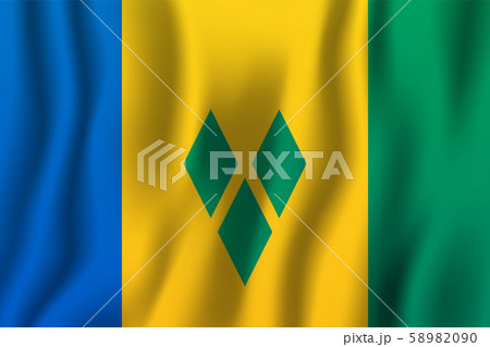Saint Vincent and the Grenadines realistic waving 58982090
