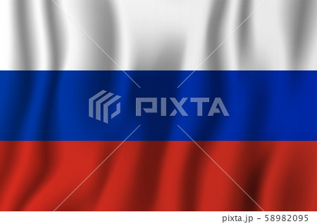 Russia realistic waving flag vector illustration. Russia realistic waving flag vector illustration. 58982095