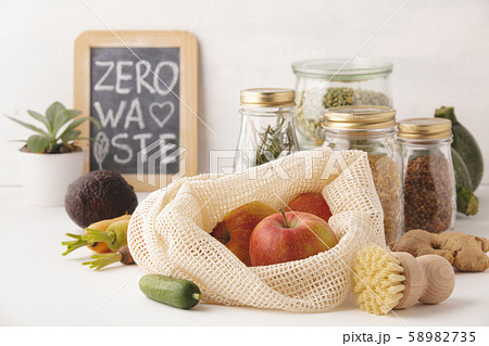 Zero waste shopping, Recycling, Sustainable lifestyle concept 58982735