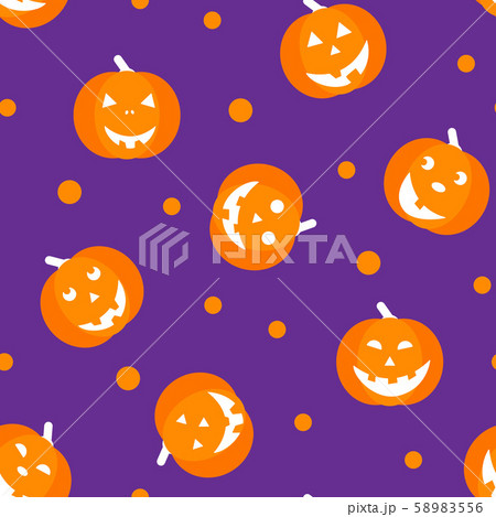SEamless pattern with halloween pumpkins 58983556
